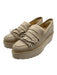 Hogan Shoe Size 39.5 Beige Suede Fringe Slip On Platform Loafers Beige / 39.5