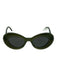 Loewe Green Acetate Gold Detail Oval Butterfly Sunglasses Green