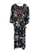 Farm Rio Size Small Black, White, Multi Viscose Abstract Embroidered Maxi Dress Black, White, Multi / Small