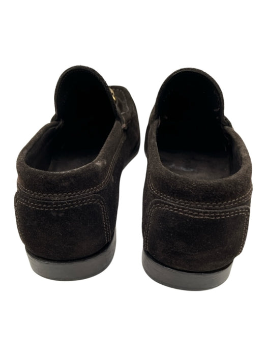 Gucci Shoe Size 39.5 Dark Brown Suede & Leather Horsebit Round Toe Loafers Dark Brown / 39.5