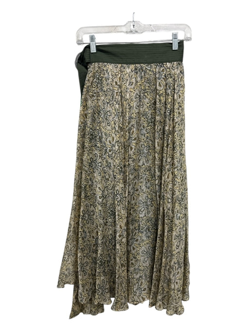 Banana Republic Size XS Yellow, Green, Multi Polyester Metallic Thread Skirt Yellow, Green, Multi / XS