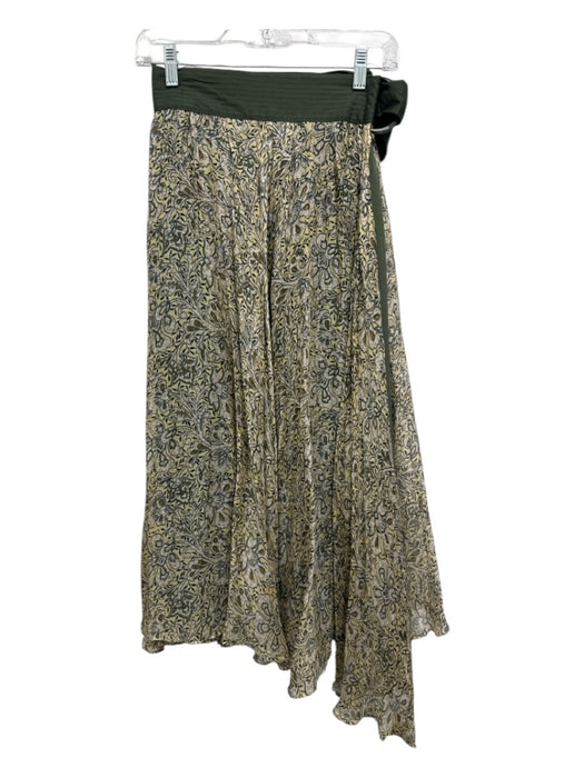 Banana Republic Size XS Yellow, Green, Multi Polyester Metallic Thread Skirt Yellow, Green, Multi / XS