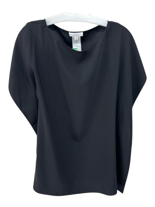 Anna Cate Size XS Black Polyester Split Sleeve Solid Boxy Top Black / XS