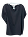 Anna Cate Size XS Black Polyester Split Sleeve Solid Boxy Top Black / XS