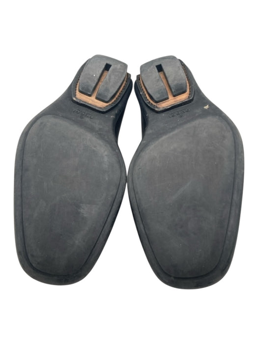 Gucci Shoe Size 9.5 Black Leather Square Toe Horse Bit Seam Detail loafer Flats Black / 9.5