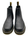 Dr. Martens Shoe Size 41 Black Leather Round Toe Yellow Stitching Booties Black / 41