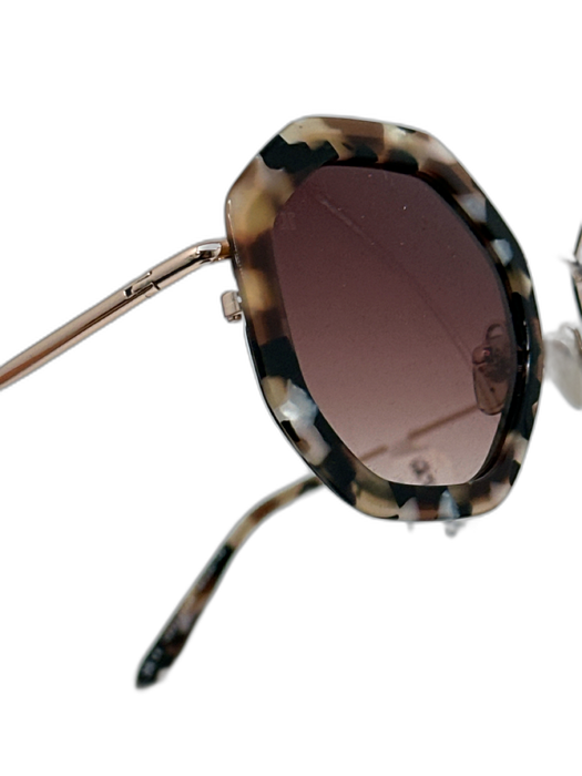 Jimmy Fairly Acetate & Metal Tortoise Gradient Lens Hexagonal Sunglasses