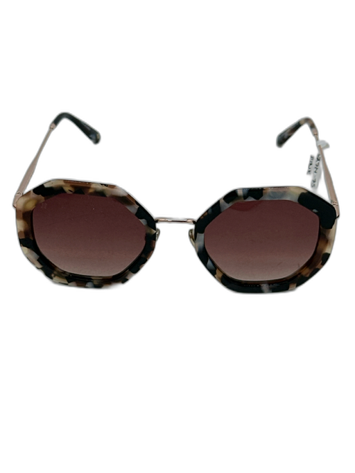 Jimmy Fairly Acetate & Metal Tortoise Gradient Lens Hexagonal Sunglasses