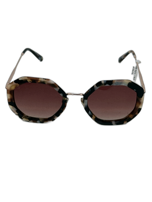 Jimmy Fairly Acetate & Metal Tortoise Gradient Lens Hexagonal Sunglasses