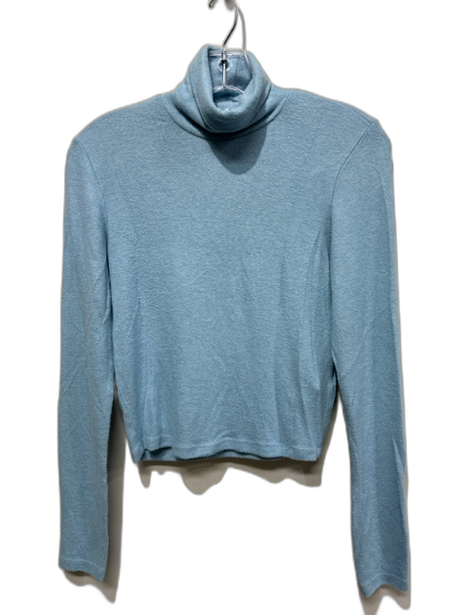Anthropologie Size Small Baby Blue Viscose Blend Knit Long Sleeve Fitted Sweater Baby Blue / Small