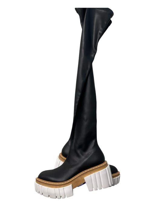 Stella McCartney Shoe Size 38 Black Brown & White Polyurethane Pointed Toe Boots Black Brown & White / 38