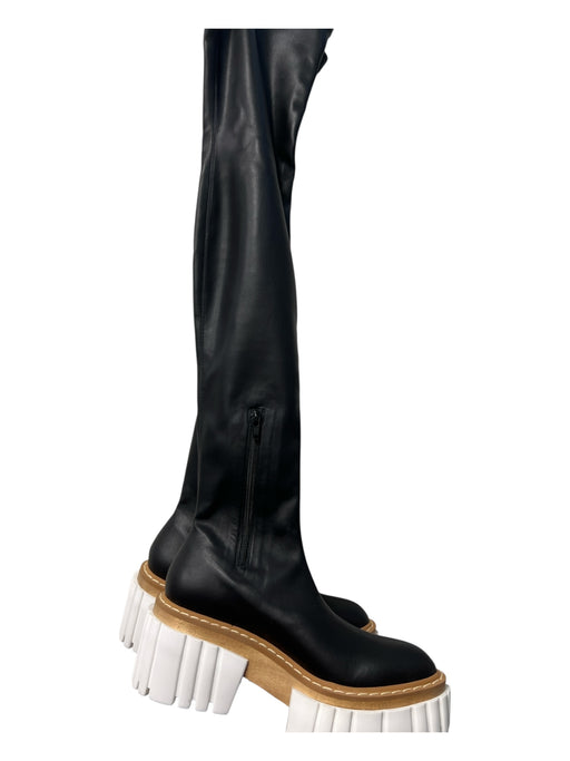 Stella McCartney Shoe Size 38 Black Brown & White Polyurethane Pointed Toe Boots Black Brown & White / 38