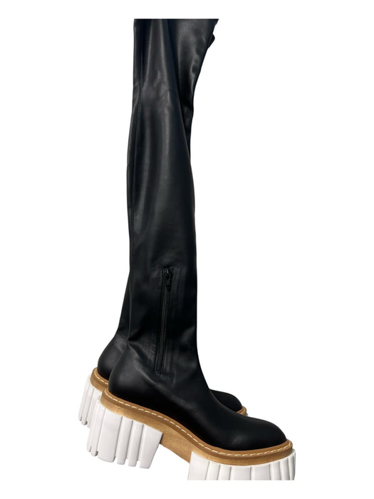Stella McCartney Shoe Size 38 Black Brown & White Polyurethane Pointed Toe Boots Black Brown & White / 38