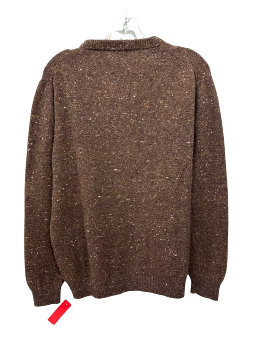 Bruno Manetti Size M Brown & Multi Wool Blend Knit Long Sleeve Sweater Brown & Multi / M