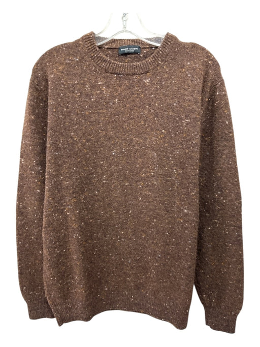 Bruno Manetti Size M Brown & Multi Wool Blend Knit Long Sleeve Sweater Brown & Multi / M
