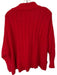 Eileen Fisher Size 1X Red Organic Cotton Blend Mock Neck Knit Sweater Red / 1X