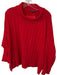 Eileen Fisher Size 1X Red Organic Cotton Blend Mock Neck Knit Sweater Red / 1X