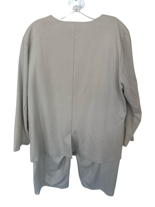 Eileen Fisher Size XL Gray Organic Cotton Blend Elastic Waist Pant Set Gray / XL