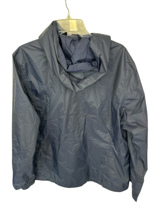 Columbia Navy Nylon Hood Full ZIp Athletic Raincoat Navy / XXL