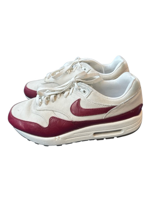 Nike Air Shoe Size 9.5 Gray & Maroon Leather Athletic Sneakers Gray & Maroon / 9.5