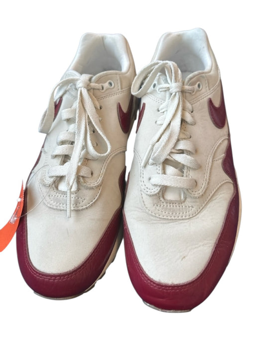 Nike Air Shoe Size 9.5 Gray & Maroon Leather Athletic Sneakers Gray & Maroon / 9.5