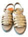 Barbour Shoe Size Est 9.5 Brown Leather Woven Buckle Sandals Brown / Est 9.5