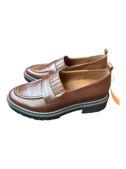 naturalizer Shoe Size 9 Brown Leather Platform Loafers Brown / 9