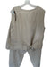 Eileen Fisher Size 1X Oatmeal Linen Sleeveless Elastic Waist Buttons Pant Set Oatmeal / 1X