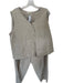 Eileen Fisher Size 1X Oatmeal Linen Sleeveless Elastic Waist Buttons Pant Set Oatmeal / 1X