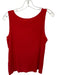 Eileen Fisher Size L Red Cotton Blend Sleeveless Textured Buttons Top Red / L