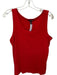 Eileen Fisher Size L Red Cotton Blend Sleeveless Textured Buttons Top Red / L