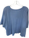 Eileen Fisher Size XL Slate Blue Organic Cotton Blend Short Balloon Sleeve Top Slate Blue / XL