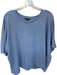 Eileen Fisher Size XL Slate Blue Organic Cotton Blend Short Balloon Sleeve Top Slate Blue / XL