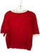 Boden Size L red & cream Cotton Blend Lace Trim Short Sleeve Top red & cream / L