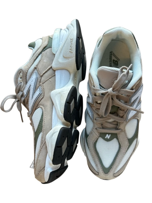 New Balance Shoe Size 9 Tan & Green Print Chunky Color & Fabric Block Sneakers Tan & Green Print / 9