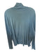 Eileen Fisher Size 1X Blue Cotton Blend Turtle Neck Long Sleeve See Through Top Blue / 1X