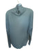 Eileen Fisher Size 1X Blue Cotton Blend Turtle Neck Long Sleeve See Through Top Blue / 1X