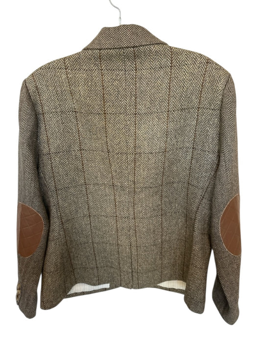 Central Park West Size XL Multi Tweed Shoulder Pads Pockets Buttons Jacket Multi / XL