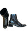 Mephisto Shoe Size 9.5 Black Leather Almond Toe Heeled Block Heel Gloss Boots Black / 9.5