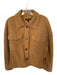Banana Republic Size XL Burnt Brown Polyester Fuzzy Button Up Collar Jacket Burnt Brown / XL
