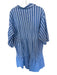 Anthropologie Size XL Blue & White Cotton Striped Maxi Gems Collar Dress Blue & White / XL
