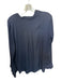 Vince Size XL Navy Silk Blend Button Up Collared Long Sleeve Flowy Blouse Navy / XL