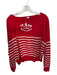 Ralph Lauren Size XL White & Red Cotton Striped embroider neck Knit Sweater White & Red / XL