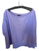 Eileen Fisher Size XL Periwinkle Cotton Long Sleeve Heathered Sweatshirt Periwinkle / XL