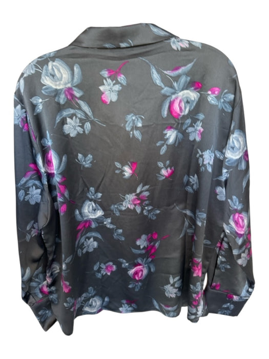 Vince Camuto Size 2XL Multi Polyester Button Up Floral Collared Blouse Multi / 2XL