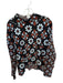 Maeve Size XL Black & Brown Viscose Blend Floral Mock Collar Knit Sweater Black & Brown / XL