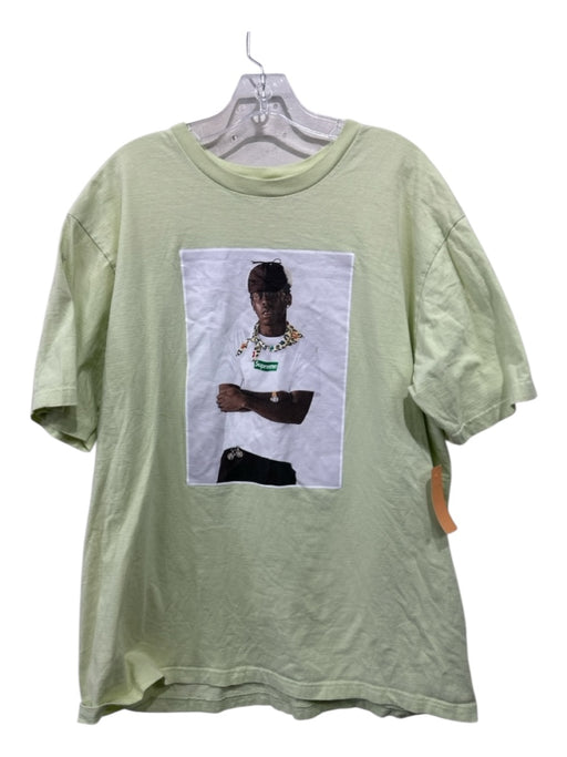 supreme AS IS Size XL Green Cotton Blend Picture T shirt Crew Men's Short Sleeve Green / XL