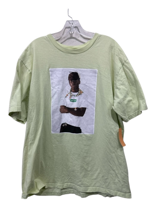 supreme AS IS Size XL Green Cotton Blend Picture T shirt Crew Men's Short Sleeve Green / XL