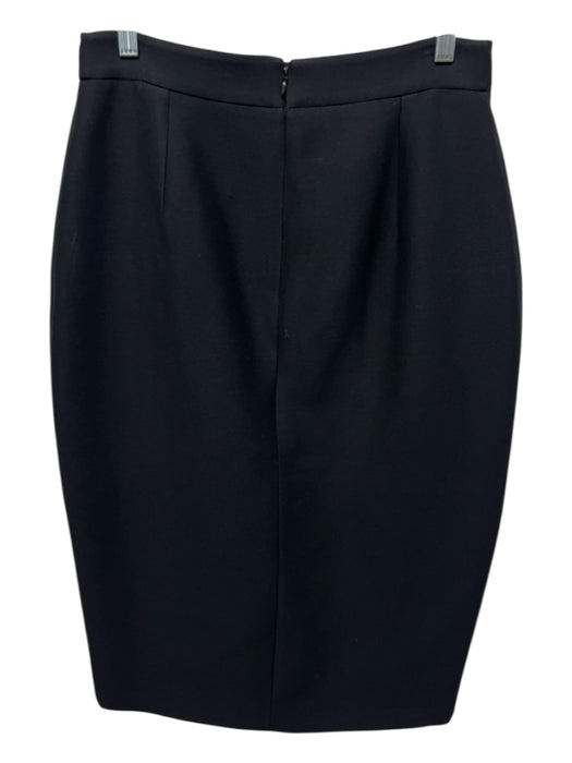 Gucci Size 46 Black Wool Blend Front Slit Darted Pencil Skirt Black / 46