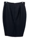 Gucci Size 46 Black Wool Blend Front Slit Darted Pencil Skirt Black / 46